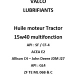 VALTRAC2000þVALCO TRACTOR 2000 15W40 - 20L